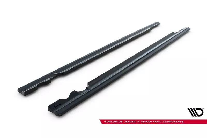 Maxton Design Seitenschweller (Paar) für Mercedes C-Klasse W205 Coupe AMG-Line Hochglanz schwarz – Ansicht 4