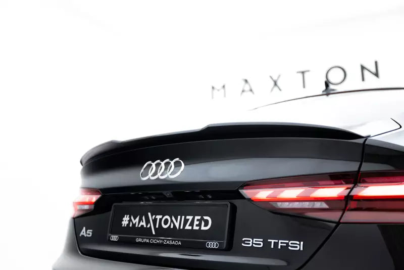 Maxton Design Heckspoiler Lippe V.1 für Audi A5 / S5 / A5 S-Line B9 F5 Sportback (2016-2024) Hochglanz schwarz – Ansicht 2