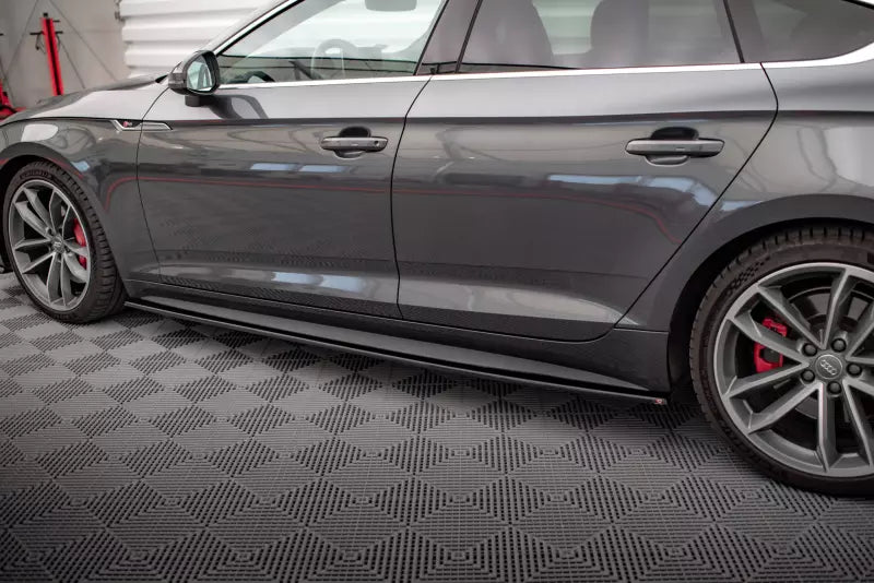 Maxton Design Seitenschweller (Paar) für Audi S5 / A5 S-Line B9 F5 Sportback Hochglanz schwarz – Ansicht 3