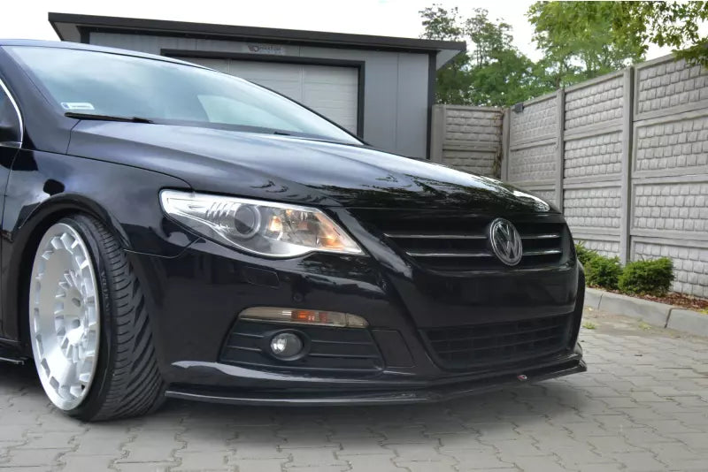 Maxton Design Frontlippe V.2 für VW Passat CC Standard Hochglanz schwarz – Ansicht 3
