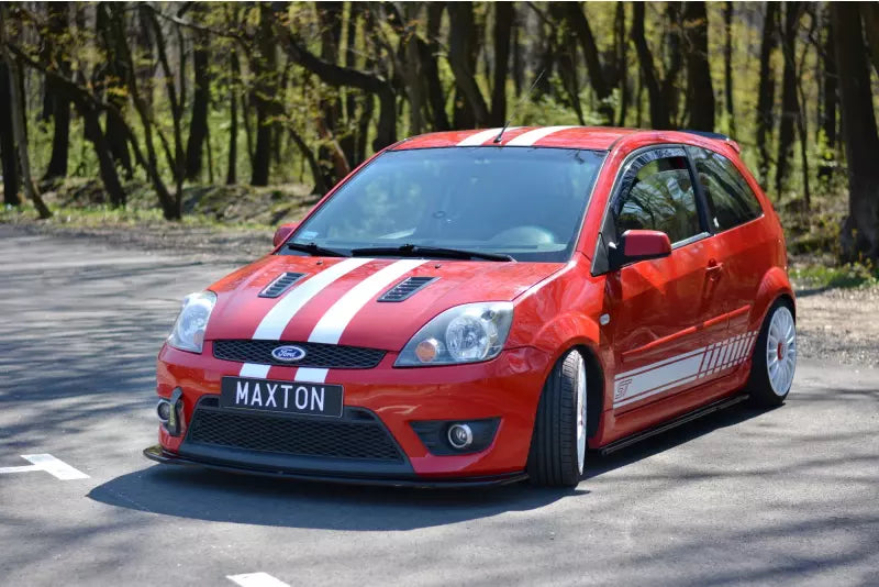 Maxton Design Frontlippe V.2 für Ford Fiesta ST Mk6 Hochglanz schwarz – Ansicht 1