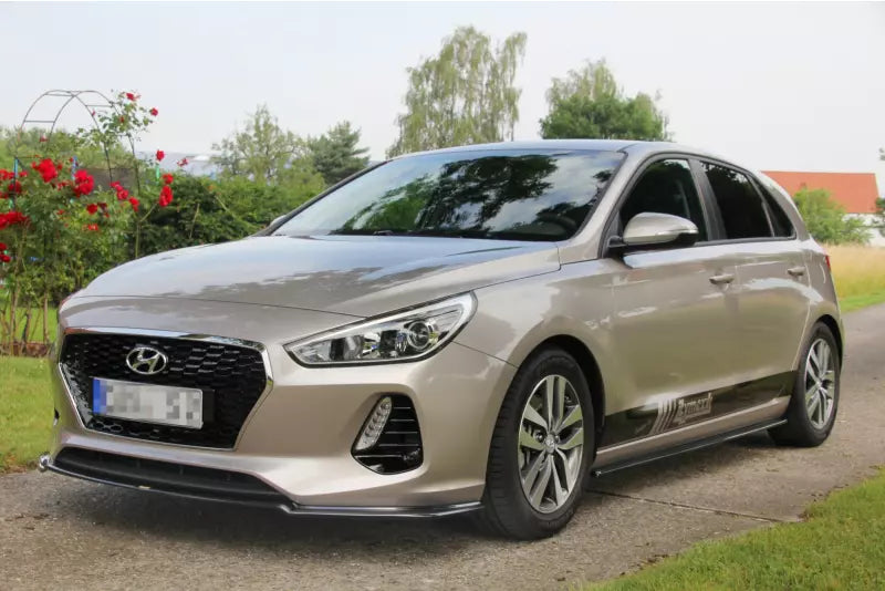 Maxton Design Seitenschweller (Paar) für Hyundai I30 Mk3 Hatchback Hochglanz schwarz – Ansicht 2