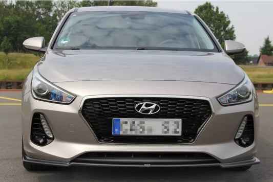 Maxton Design Frontlippe V.1 für Hyundai I30 Mk3 Hatchback Hochglanz schwarz – Ansicht 1
