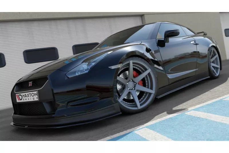 Maxton Design Seitenschweller (Paar) für Nissan GT-R R35 Coupe vor Facelift Serie Hochglanz schwarz – Ansicht 3