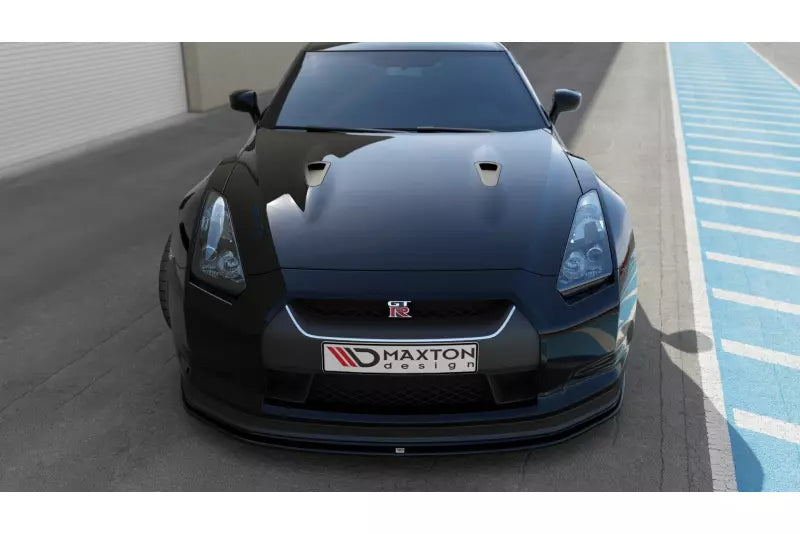 Maxton Design Frontlippe V.2 für Nissan GT-R R35 vor Facelift Hochglanz schwarz – Ansicht 2