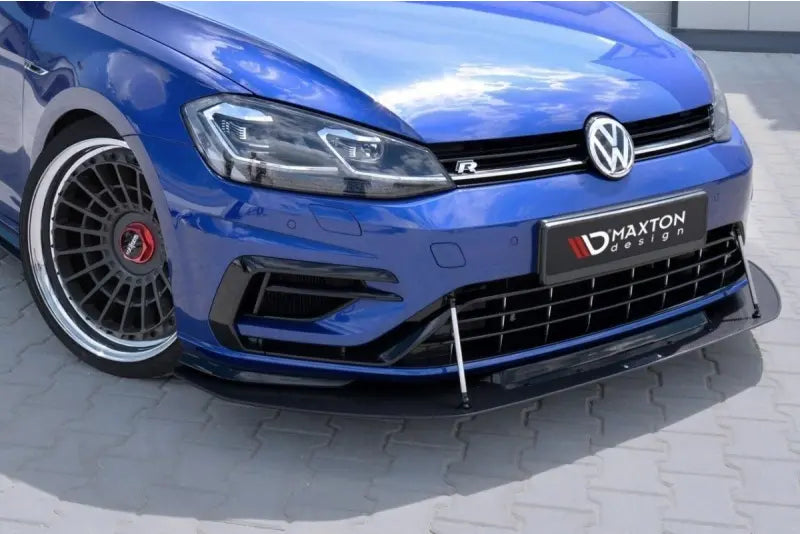 Maxton Design Street Pro Frontlippe für VW Golf 7 R-Line / R Facelift ab 03/2017 Hochglanz schwarz – Ansicht 1