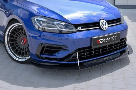 Maxton Design Street Pro Frontlippe für VW Golf 7 R-Line / R Facelift ab 03/2017 Hochglanz schwarz – Ansicht 1
