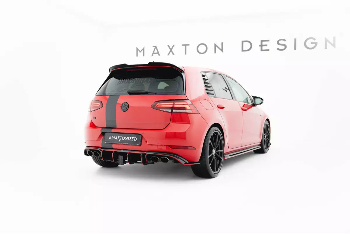 Maxton Design Heckspoiler-Lippe V.2 für VW Golf 7 GTI / GTD / R / R-Line / TCR – Hochglanz schwarz – Ansicht 2